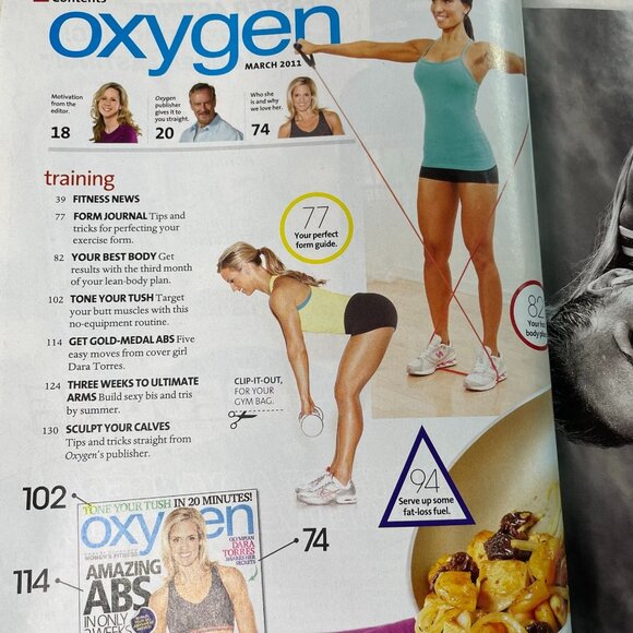 Oxygen Fitness Magazine March 2011 Dara Torres Cover Vol 14 Is 3 No 140 u Bodybu - Picture 4 of 7